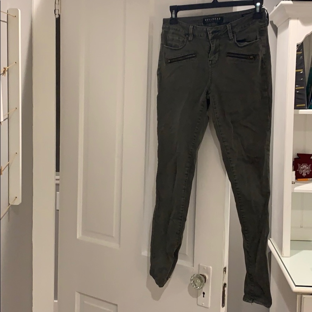 Military green jeans